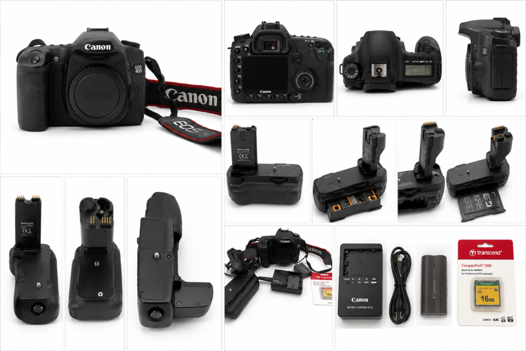 Canon EOS 40D + Grip + Batería + Cargador + CF 16GB – 10.000 Disparos