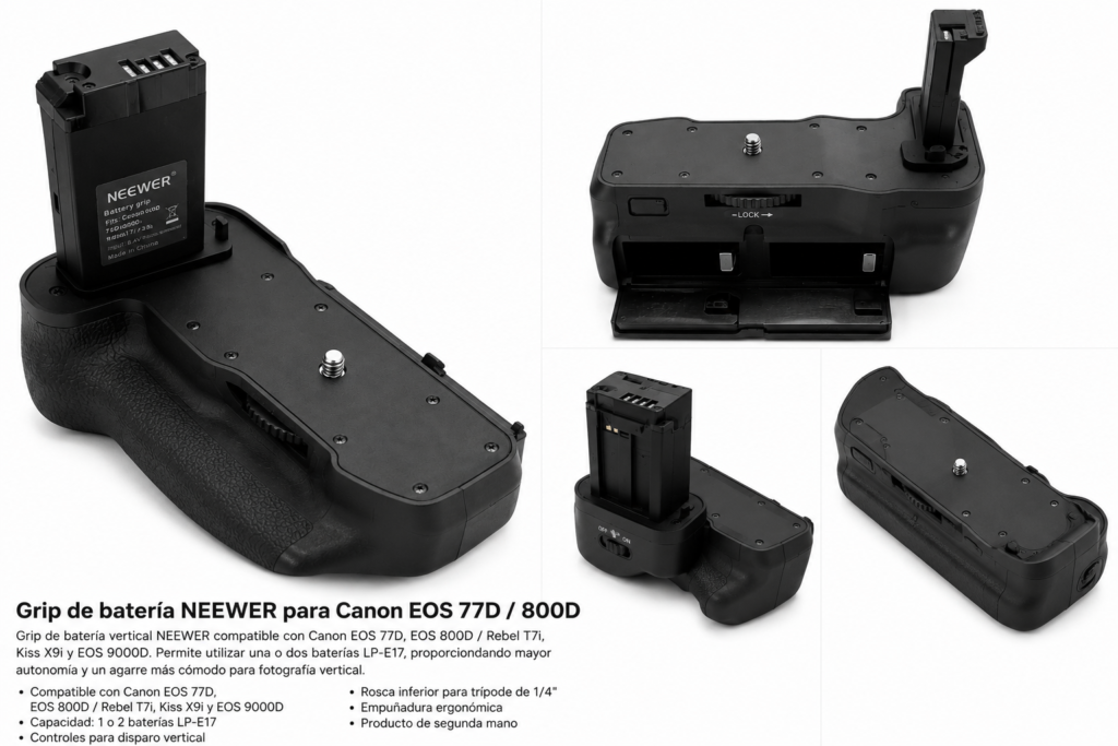 Grip de batería NEEWER para Canon EOS 77D / 800D