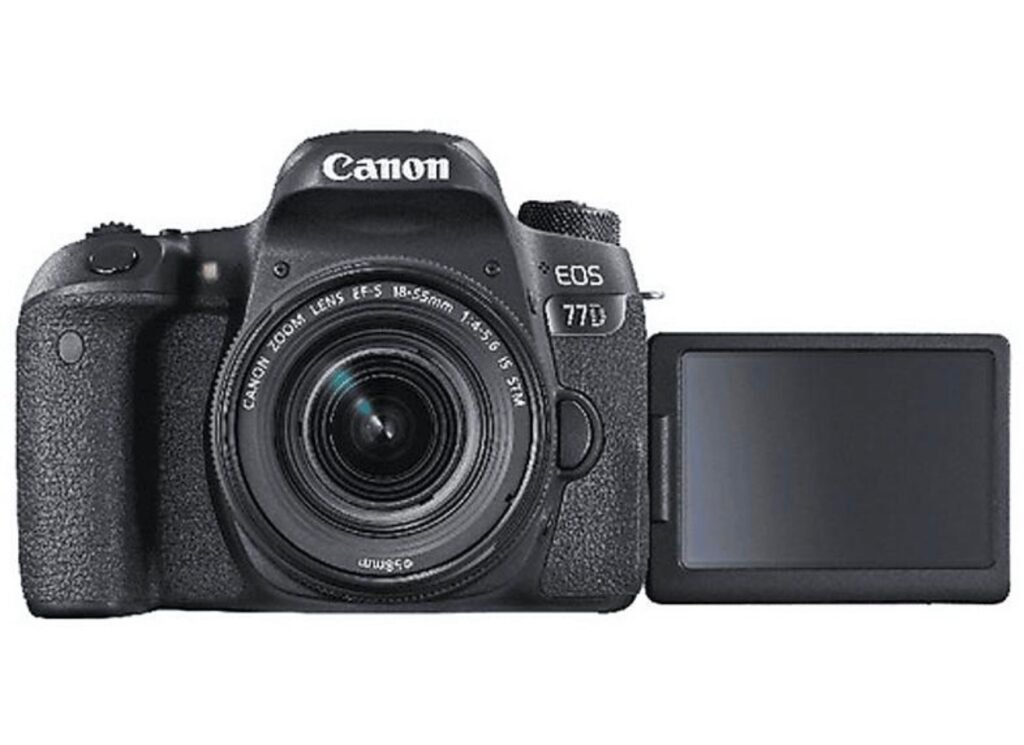 Canon EOS 77D + Objetivo Canon EF-S 18-55mm IS STM – Cámara Réflex DSLR 24,2 MP